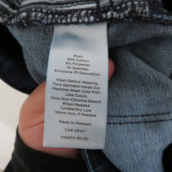 Talbots Womens Sz 8 Blue Black High Waist Jegging Ankle Jeans Polka Dot - Picture 7 of 7